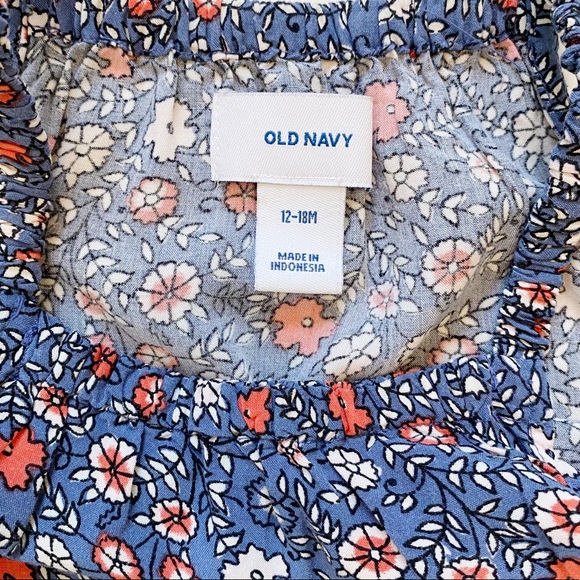 Old Navy Baby 12-18M Floral Ruffle Hem Tank Top - Picture 3 of 3